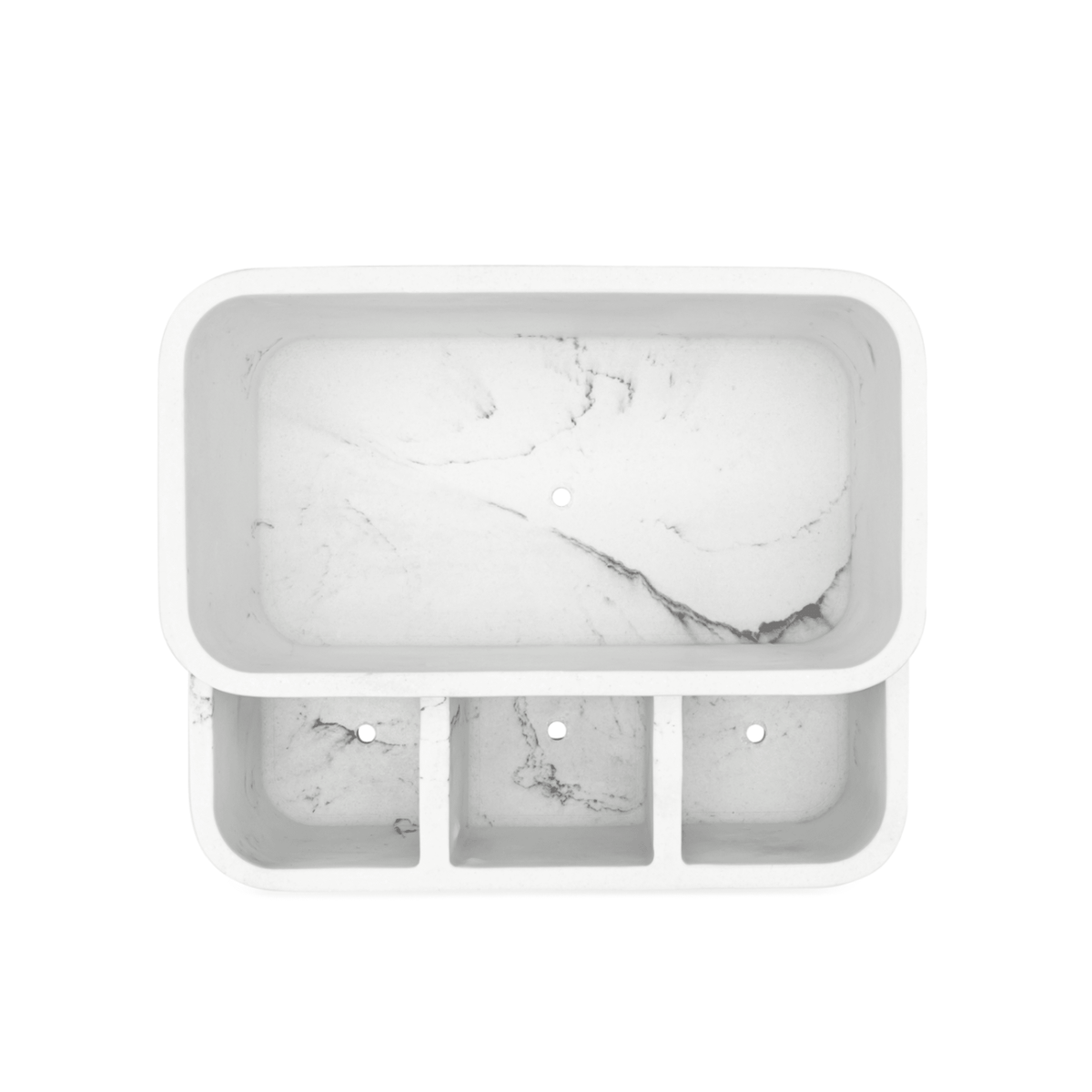 White Marble Toothbrush Holder and Bathroom Organizer – Blanc Collection
