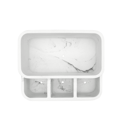 White Marble Toothbrush Holder and Bathroom Organizer – Blanc Collection